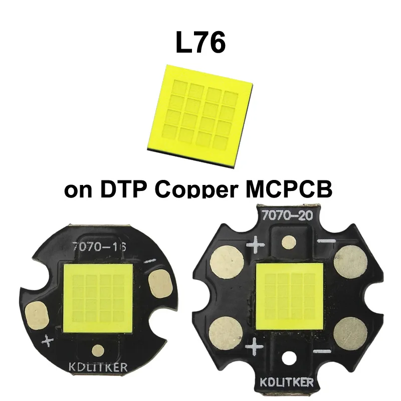 

L76 3 в 48 Вт 10A 16x Core 5000 люмен 6500K SMD 7070 фотоэмиттер фонарик DIY Высокая мощность