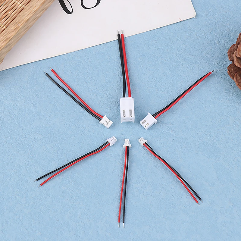 10Pcs/set Small Mini JST 1.0/1.25/1.5/2.0/2.54/3.96mm PH 2.0mm XH 2.54mm 2 Pin Male Female Plug Jack Connector Cable Wire