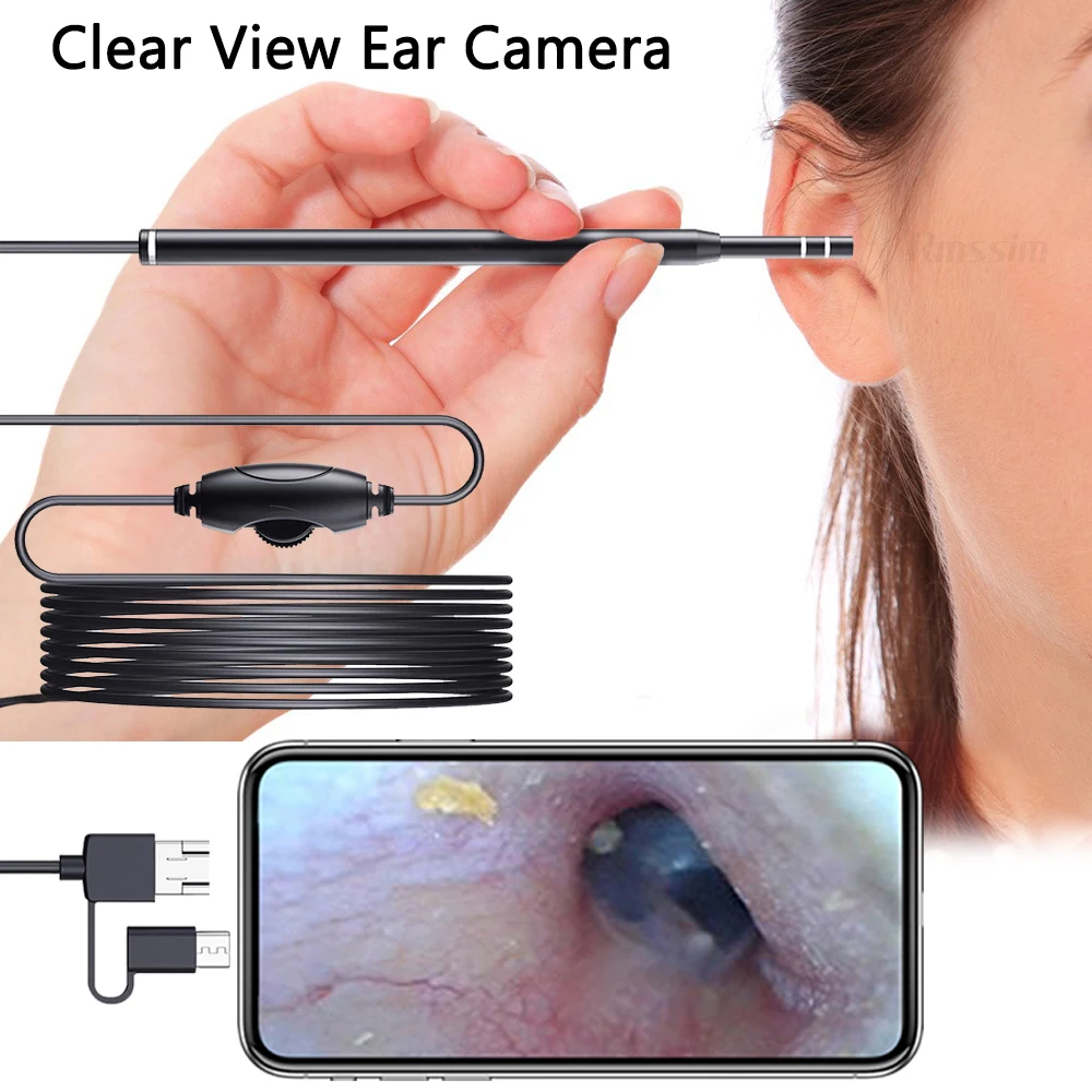 NEW Medical Cleaning Otoscope Spoon Mini Camera Ear Endoscope Ear Picker Ear Wax Removal Tool Mouth Nose Visual Toothpicks