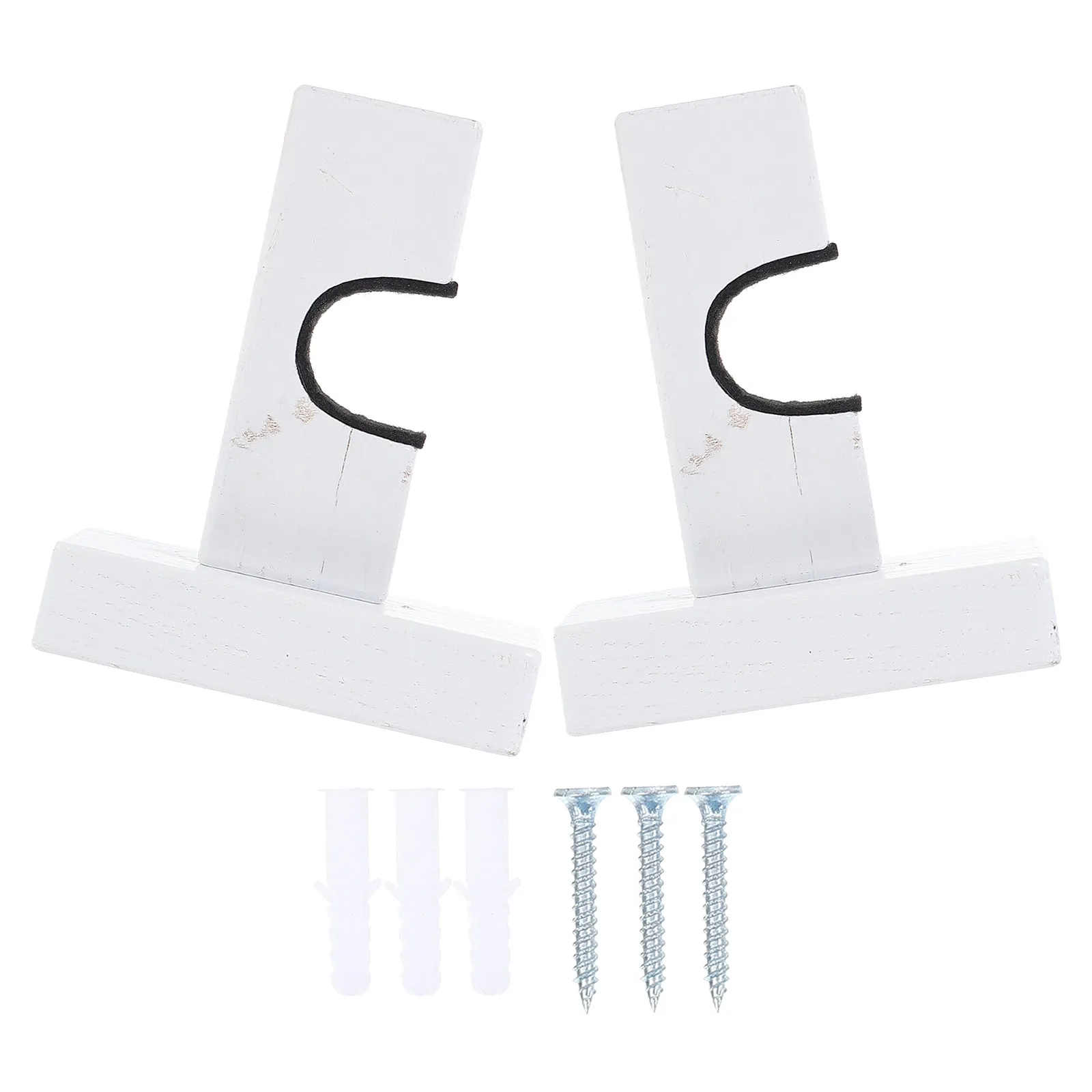 1Pair Baseball Bat Holder Household Wall-Mounted Bat Rack Wooden Multi-Function Stand Display Storage Accessory