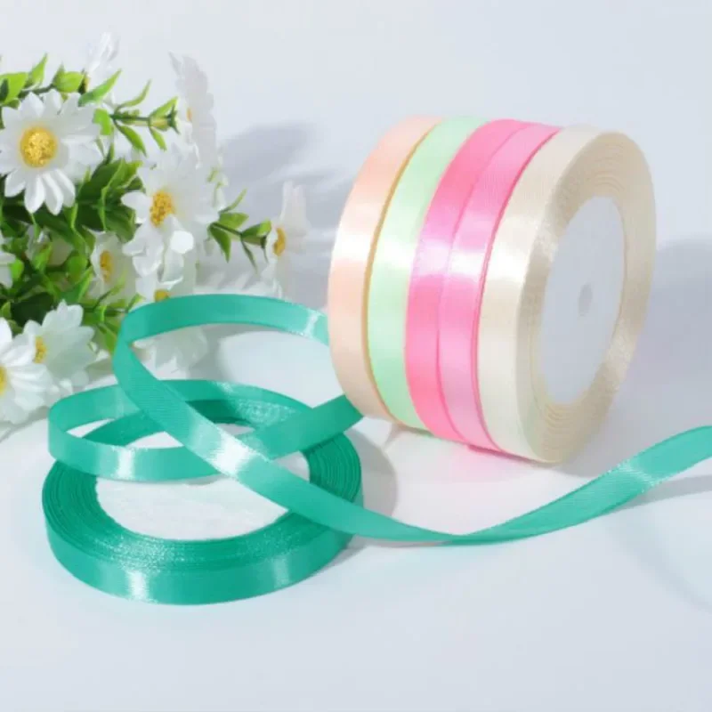 22meter/Roll 6mm 10mm 15mm 20mm 25mm 40mm 50mm Silk Satin Ribbons Crafts Bow Handmade DIY Gift Box Wrap Party Wedding Decorative