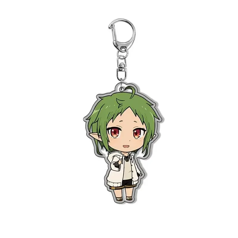 Anime Mushoku Tensei：Jobless Reincarnation Keychain Cartoon Figure Roxy Sylphiette Eris Boreas Greyrat Key Ring Jewelry Gifts