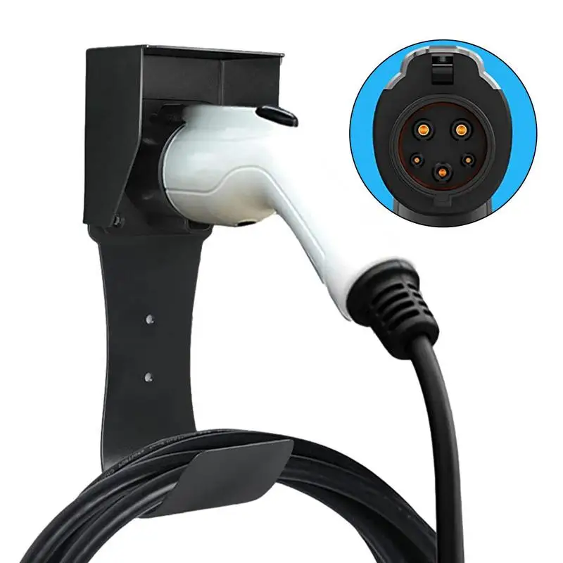 Electric Car Charger Cord Holder Nozzle Holster Dock With Screws For Charging Cable Preventing Cables From Kinking And Tangling