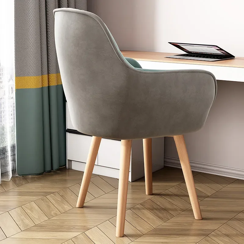 Fabric Adult Dining Leisure Computer Office Chair with Backrest for Coffee Shop Hotel Guest Reception Artist