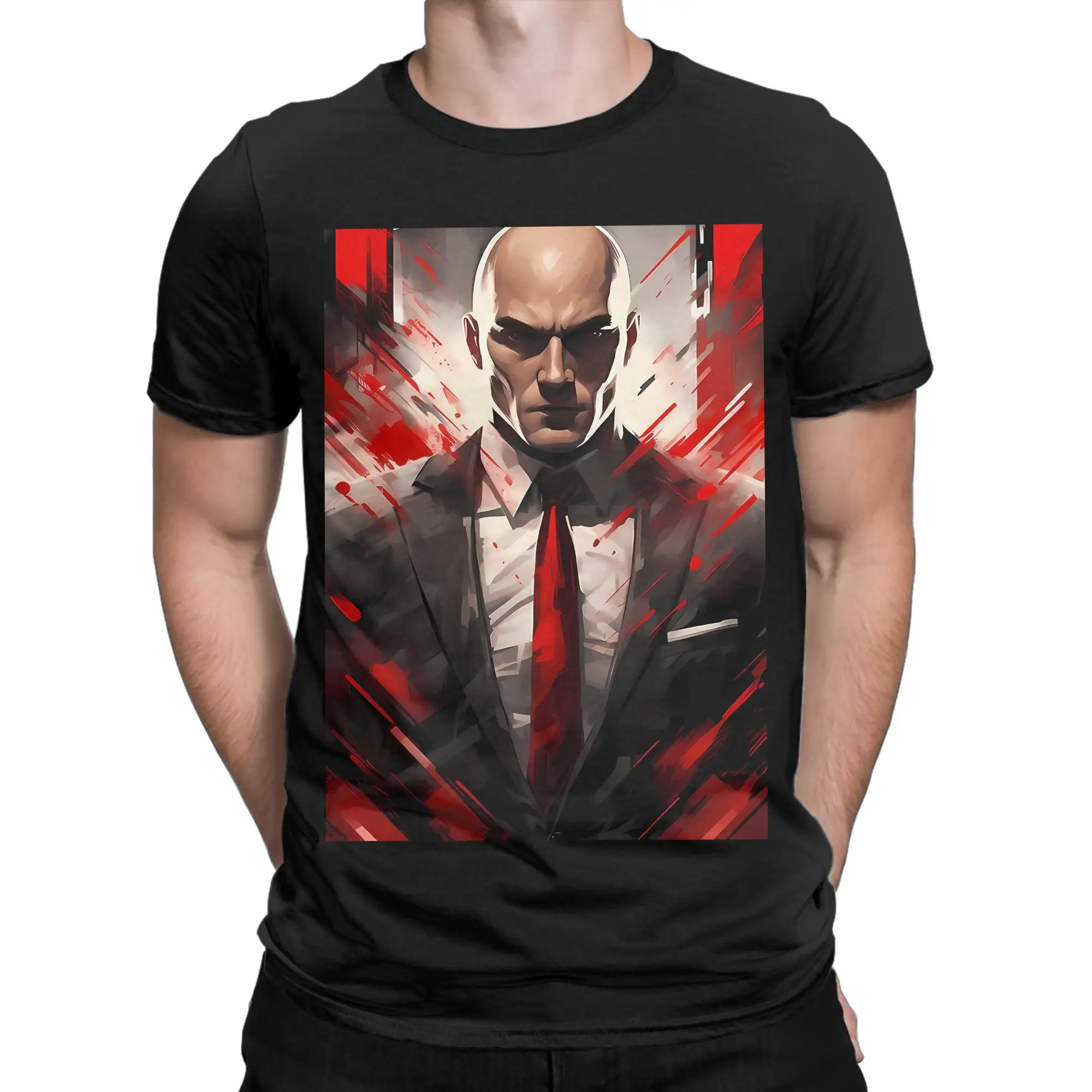 Agent 47 Novelty 100% Cotton T-Shirt Hitman Tees Tops For Men