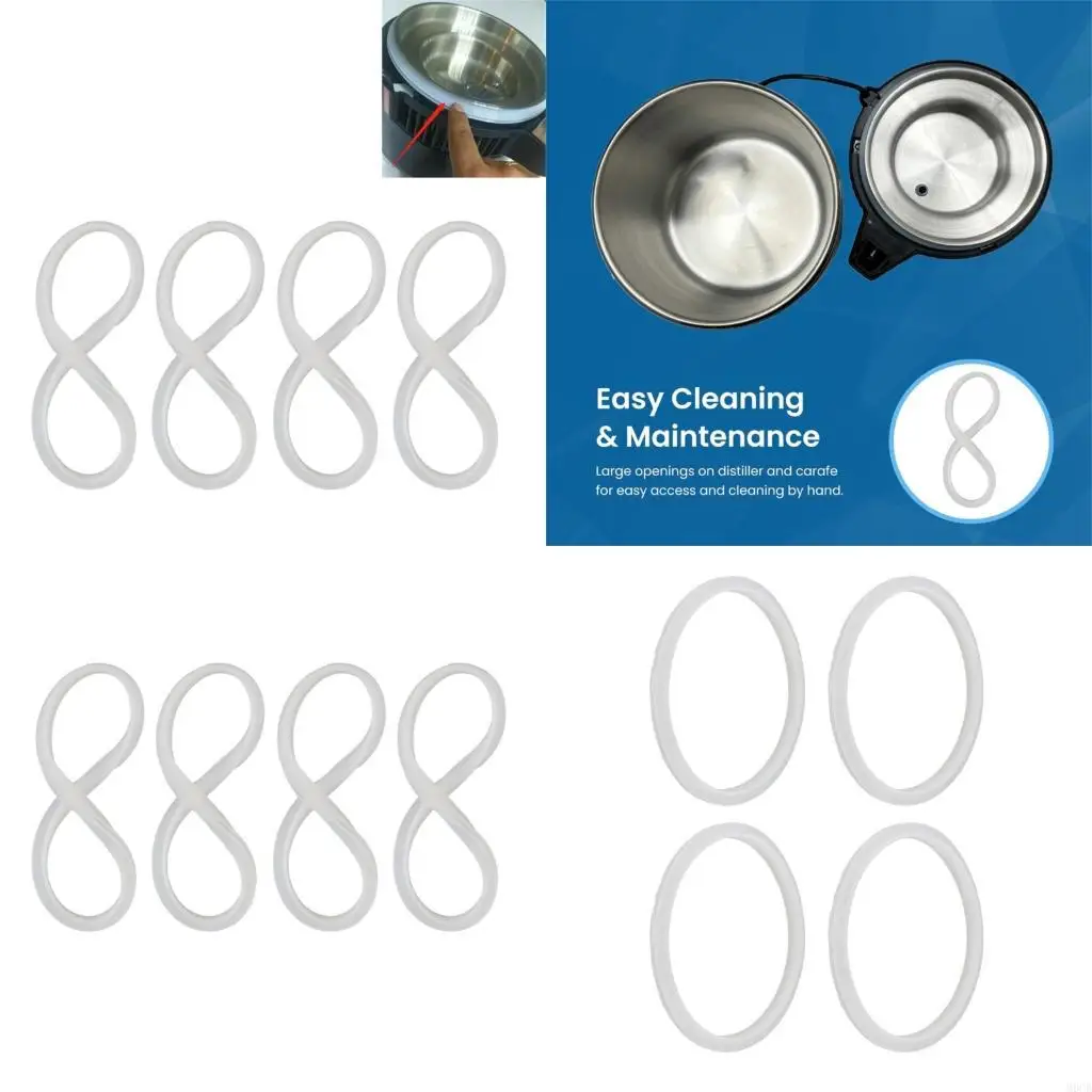M6CB 4 Pieces Safe Silicone Seals For Water Distillers Reliable Leak Proof And Wear