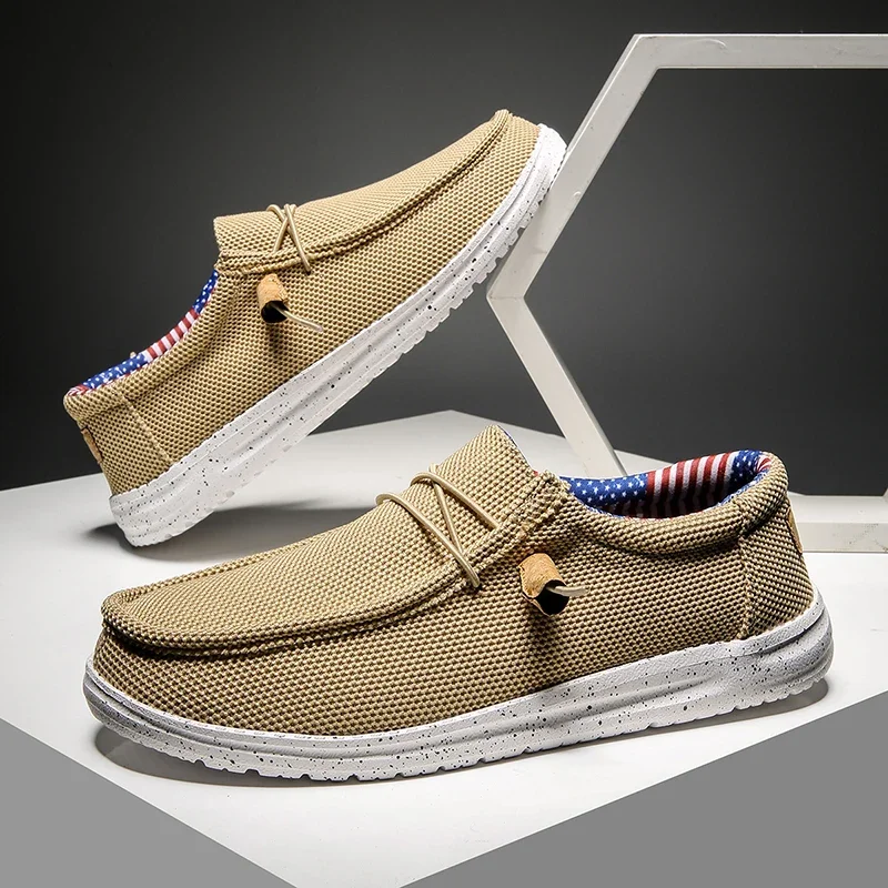 

Summer Men Casual Shoes Slip on Canvas Loafers Comfortable Walking Flats for Man Non Slip Soft Moccasins Sneakers Loafers Male