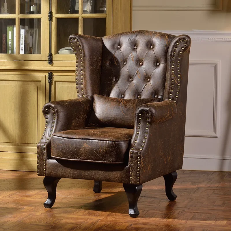 American country style furniture small apartment leisure chair single sofa cloth sofa tiger chair modern and simple