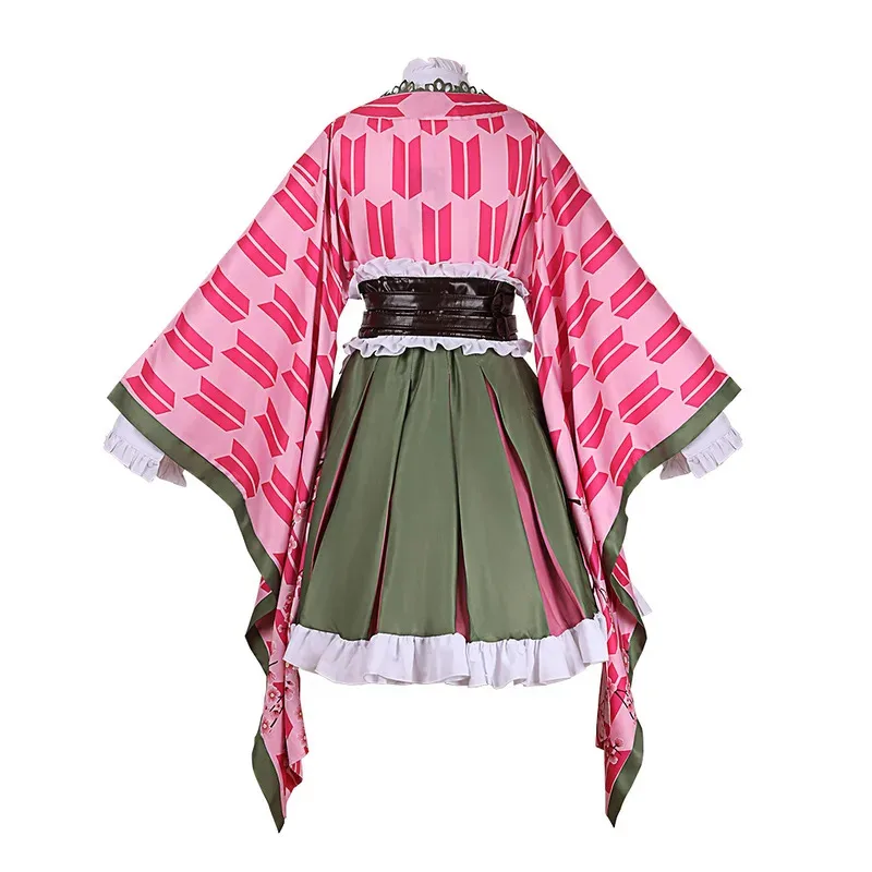 Anime Demon Slayer Mitsuri Kanroji Cosplay disfraz peluca 5 aniversario kimono disfraces de Halloween para mujeres hombres; 3'v,6.h;8'