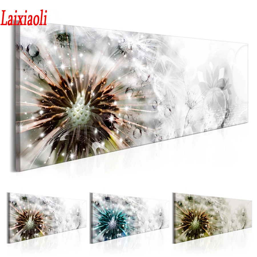 large diamond painting Water Drop Dandelion Wall art Abstract painting mosaic rhinestone embroidery sale needlework decoration