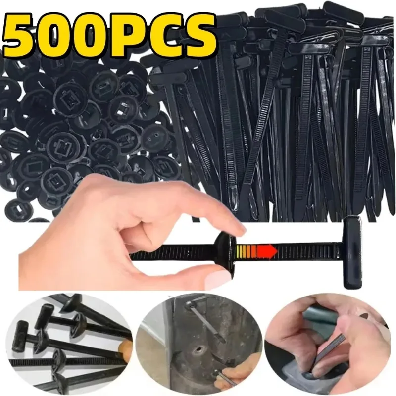 500-Pack Heavy Duty Nylon Cable Ties - UV Resistant Releasable Self-Locking Zip Ties for Indoor and Outdoor General Use