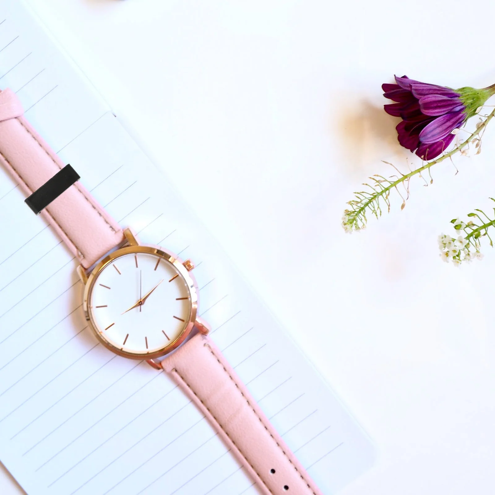 

6pcs Black Active Loop Watch Strap Retainer Silicone Replacement Parts For Smart Watch Band Keeper Watchband Circle Accessories