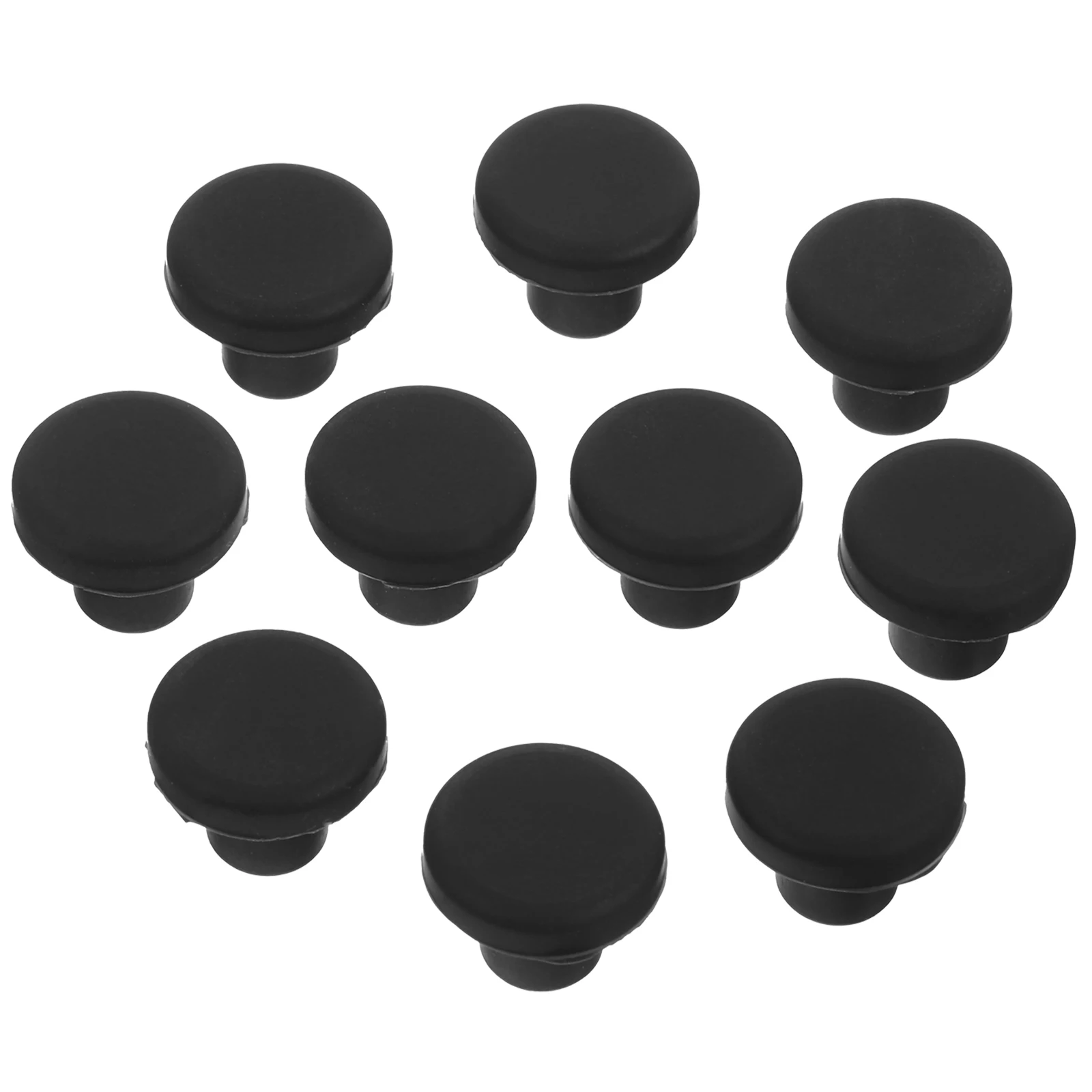 

10 pcs 8mm Black T Shape Silicone Rubber Plugs Round Hole Sealing Stoppers Waterproof Soft Gasket Desktop Home Use