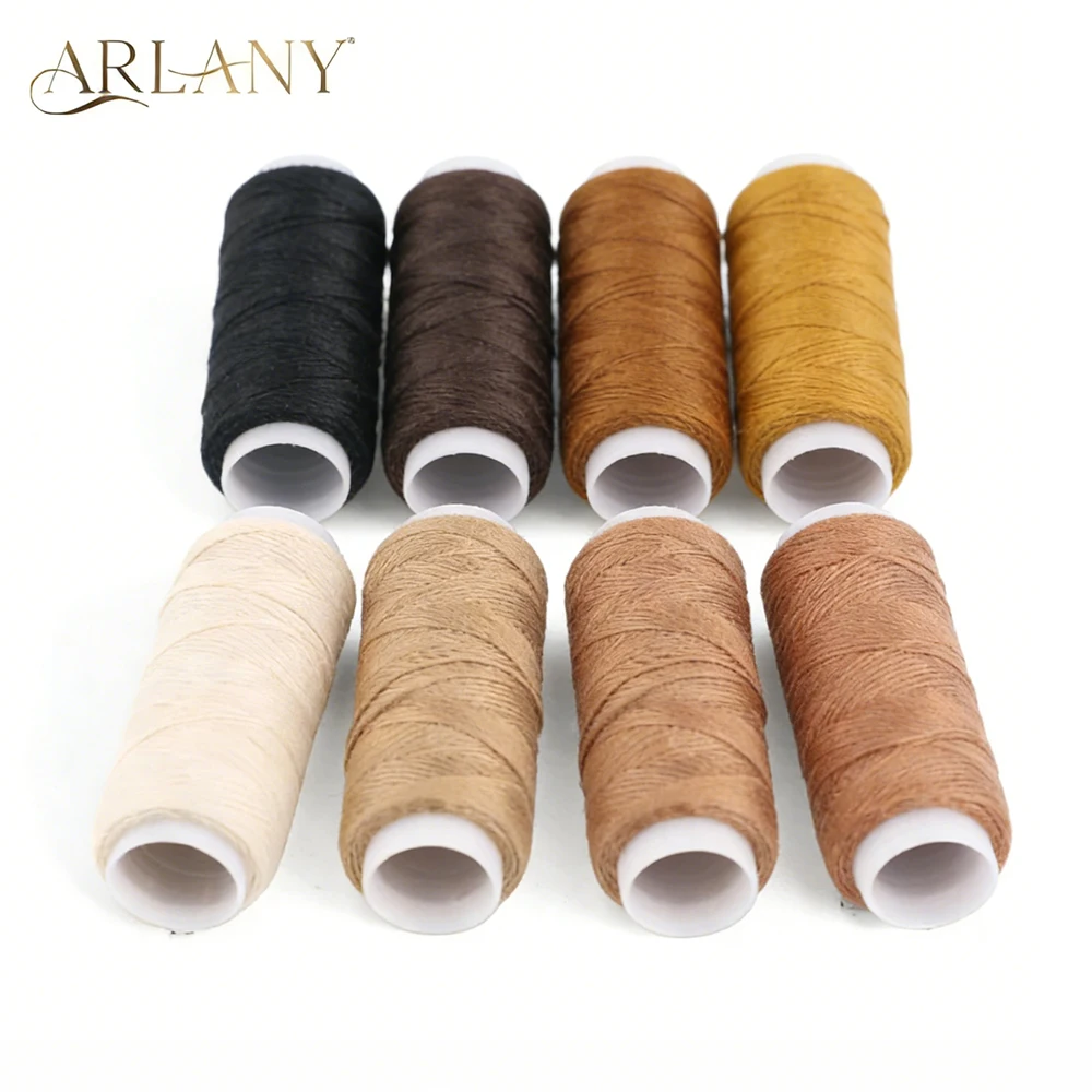 

ARLANY 6 Rolls Hair Weaving Thread Cotton Sewing Thread for Hair Extension Thread Making Wigs Hand Sewing Hair Weft Extensions