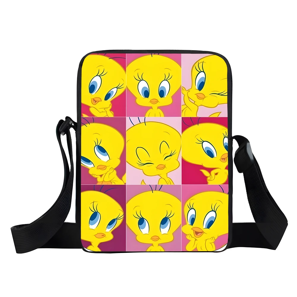 

Boy Girls Cute T-Tweetys bird Printed Shoulder Messenger Bag Child Casual Handbag Men Women Phone Bag Shopping Bag