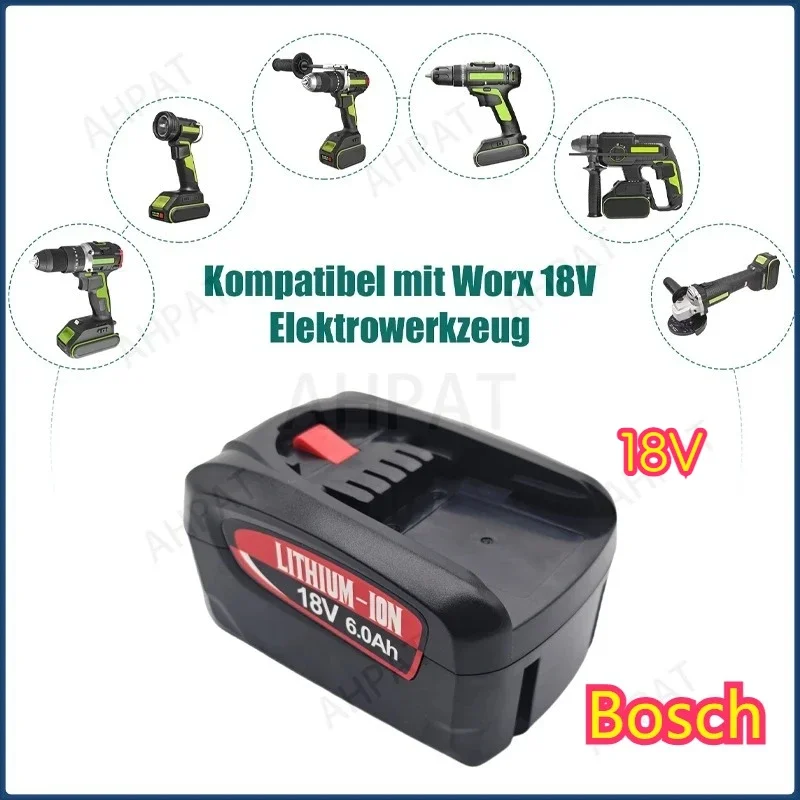 6000mAh Long Cycle Life 18V PBA Replacement Battery for Home & Garden PBA PSB PSR Cordless Rechargeable Tools AL1880CV AL18815CV