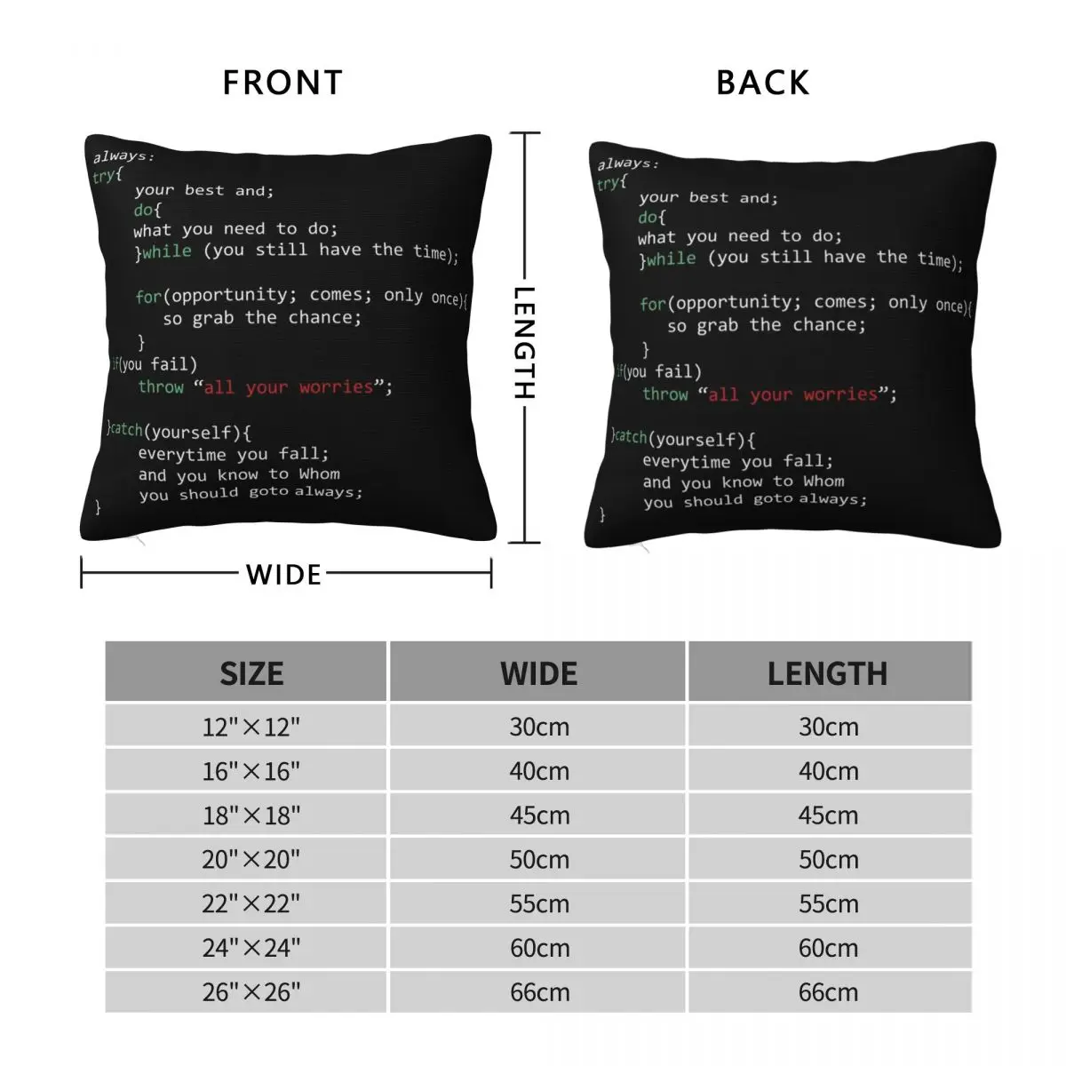 Geek Coder Programmer Square Pillowcase Polyester Linen Velvet Pattern Zip Decor Bed Cushion Cover 18