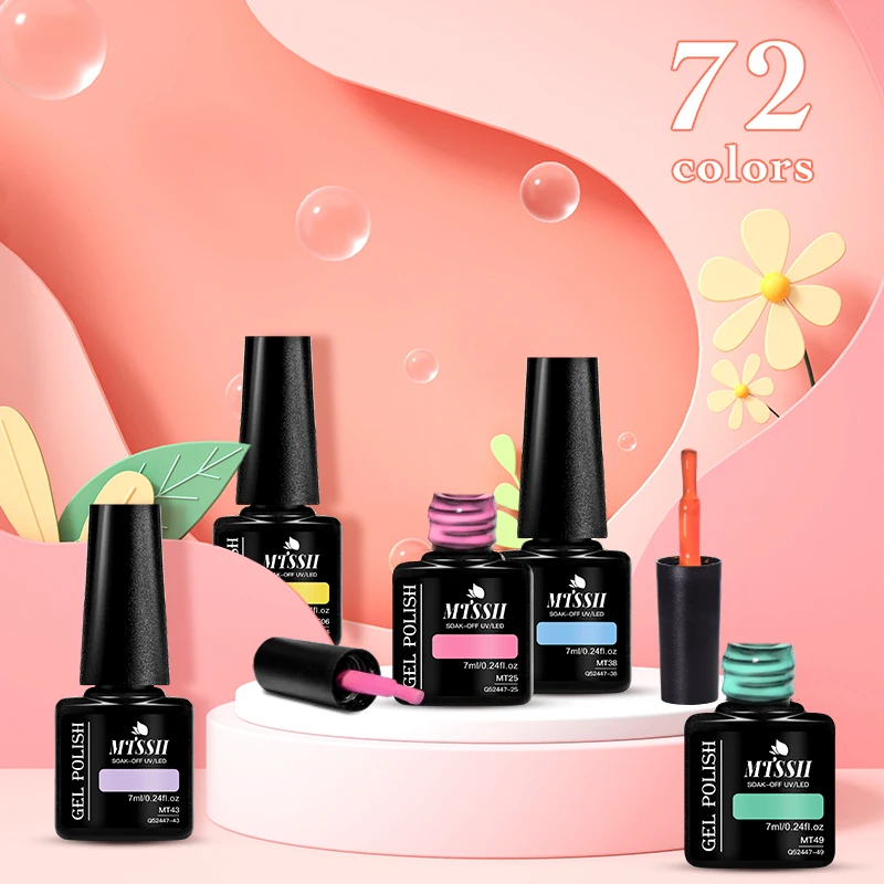 MTSSII 6 pz/set Set di smalti gel colorati per unghie Gel UV semipermanente LED Kit di vernici per nail art per forniture per unghie manicure