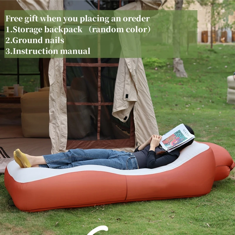 Sofa Outdoor Inflatable Sofa Beach Inflatable Sleeping Bag Foldable Inflatable Bed Camping Bed Air Mattress Camping Equipment