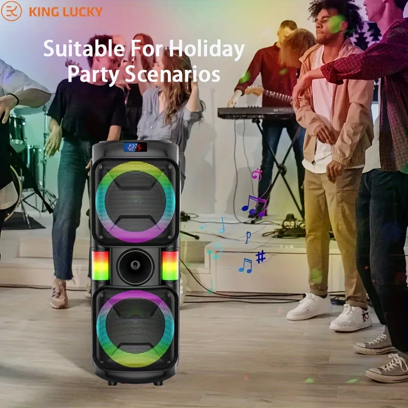 8202 Wireless Bluetooth Super big Speaker With Maximum Peak Power Of 120DB sound Outdoor Portable Party Soundbox with Mic - Image 5