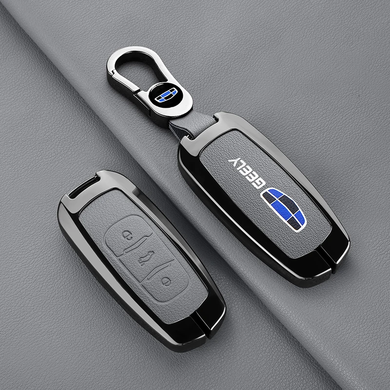 

Car Smart Remote Key Case Cover Emblem Alloy Protection Shell For Geely Atlas Boyue NL3 EX7 EmgrandX7 SUV GT GC9 Global Hawk GX7