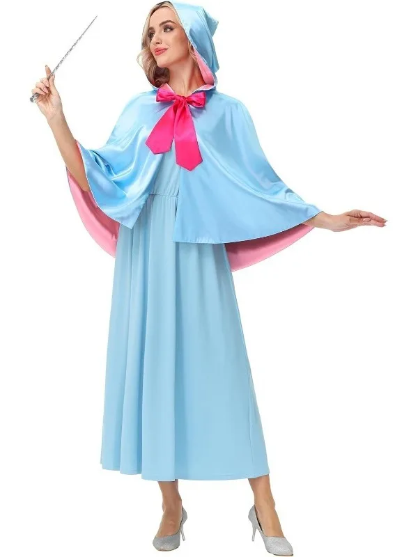  Princess Double-Sided Short Cape Role-Playing Cosplay Fairy Godmother Princess Robe Polyester Fabric Spring Season