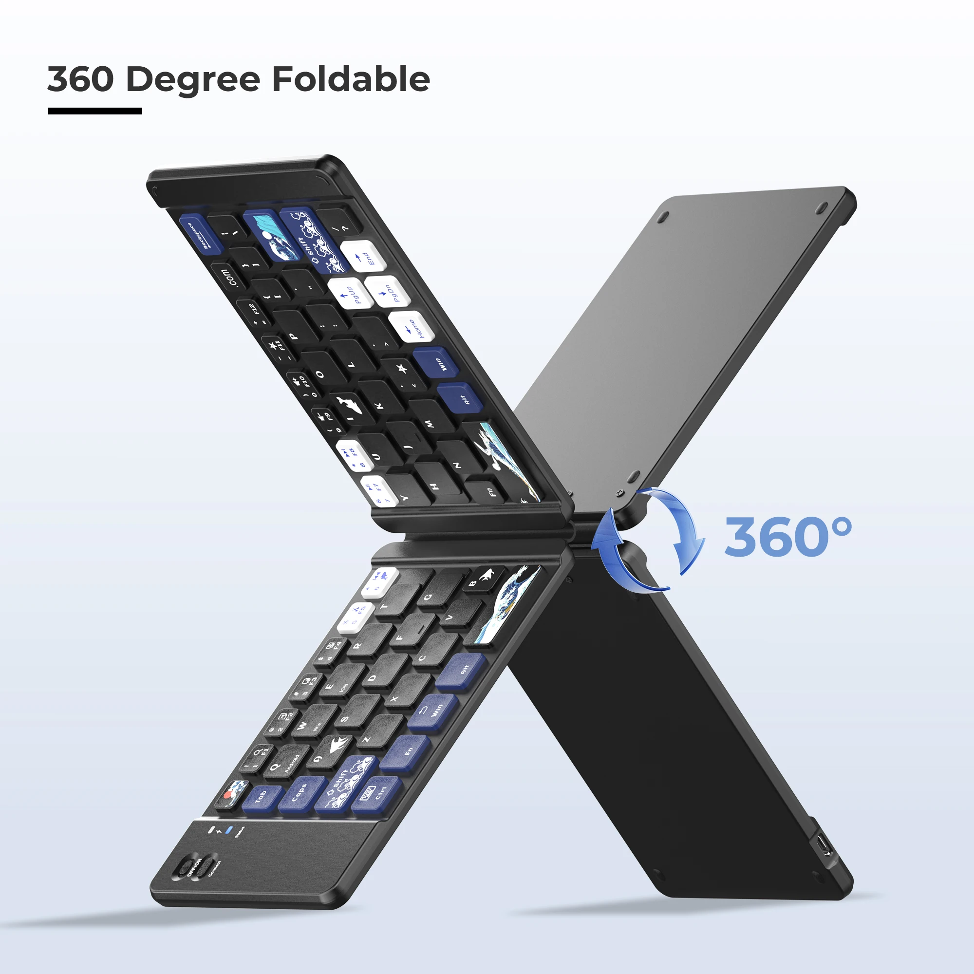 XVX Notebook Bluetooth Keyboard Key Actuation Feel Ultra-thin&Lightweight Type-C Charging Design 40H Working Time 2H Charging