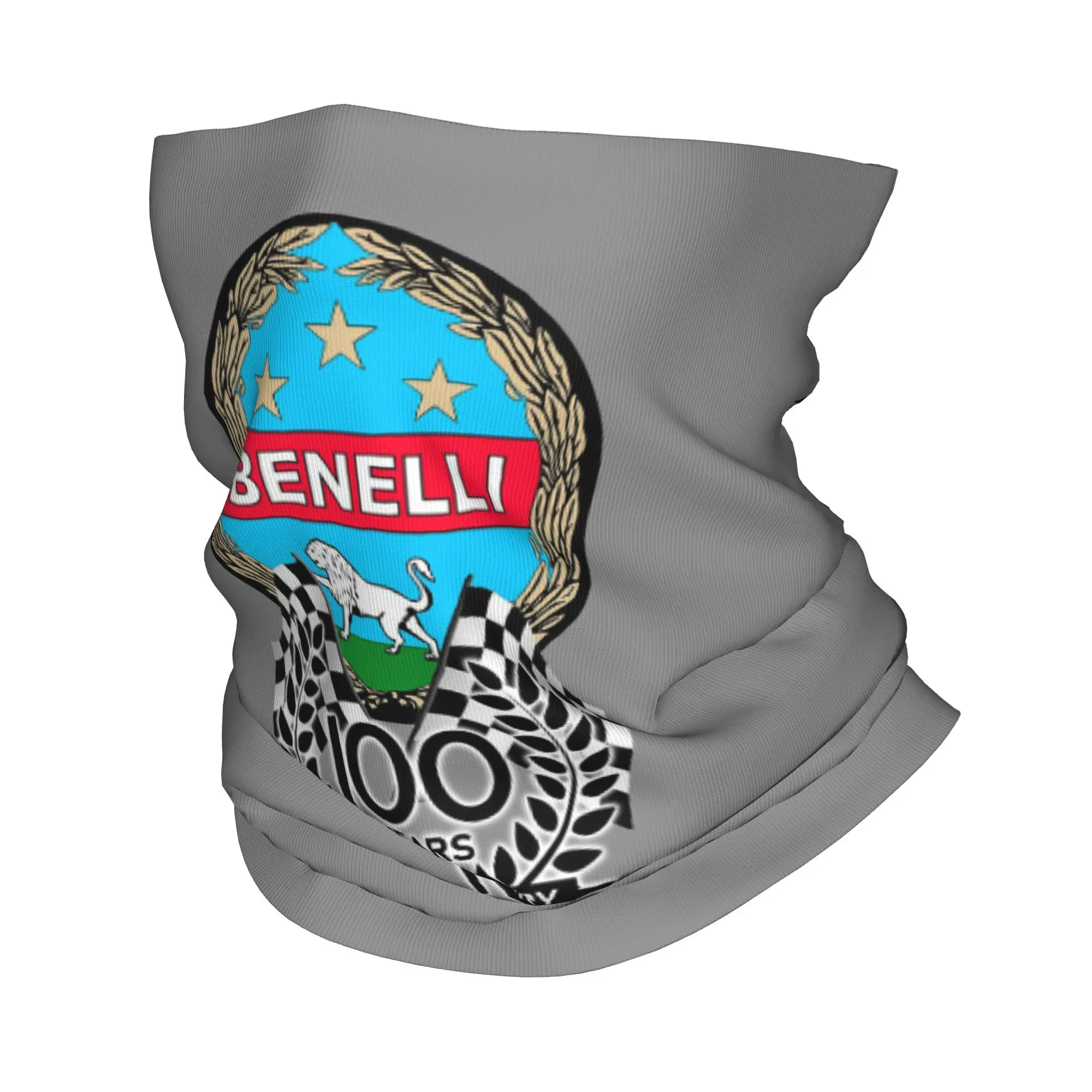 

Moto Benelli Logo100th Anniversary Celebration Bandana Neck Gaiter Printed Magic Scarf Face Mask Outdoor Sports For Men Women