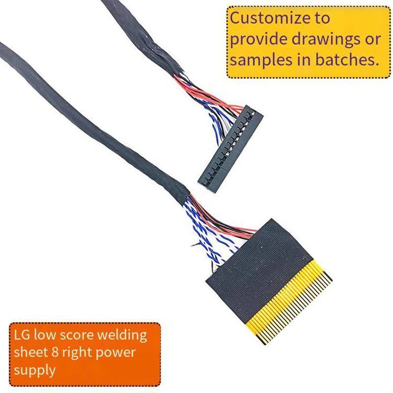 30P Tunggal 8-Bit 1.0 Spasi untuk LG Samsung Kelas Rendah Pengelasan FFC/FPC LCD Layar Baris P-TWO Antarmuka LVDS