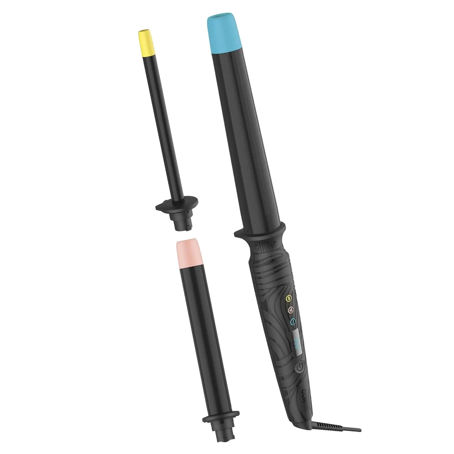 

3-in-1 Ceramic Curling Wand with Interchangeable Barrels for Defined Curls, Ionic & Ceramic Technology