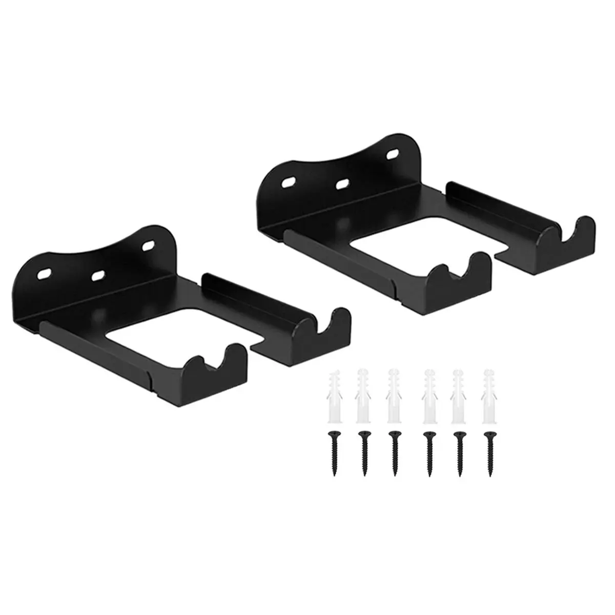 Home Tool 2 Set Heavy Duty Chainsaw Wall Bracket Metal Mount for Organized Storage of Chainsaws & Garden Tools