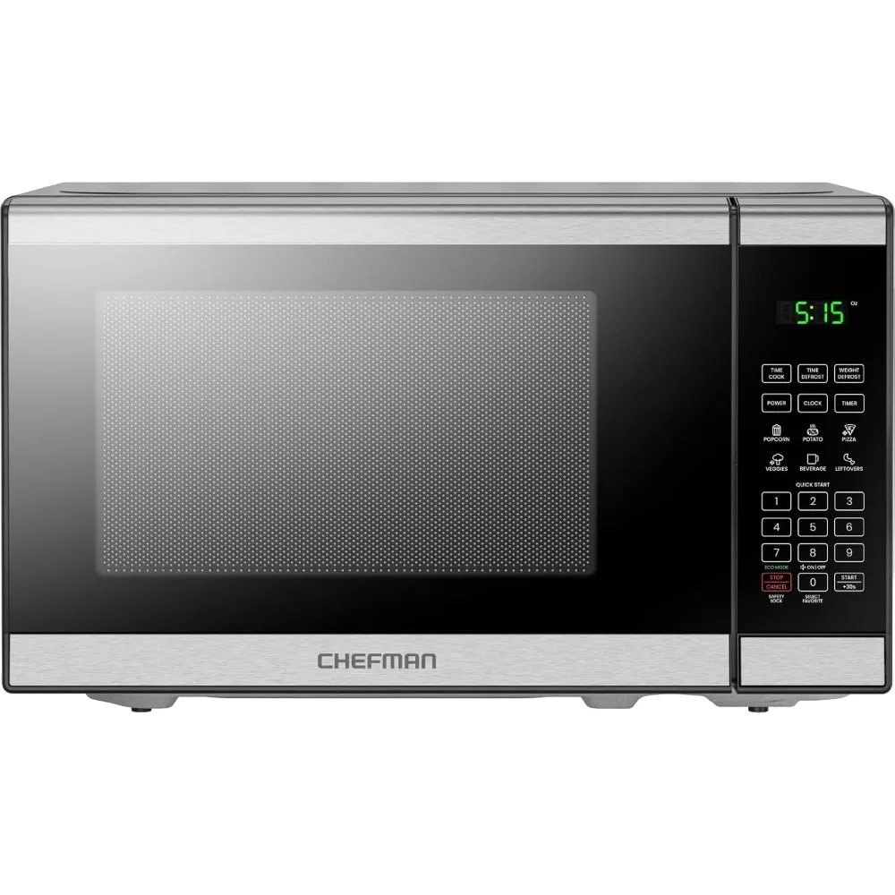 

Countertop Microwave Oven 0.7 Cu. Ft. Digital Stainless Steel Microwave with 6 Auto Menus, 10 Power Levels, Child Safety Lock