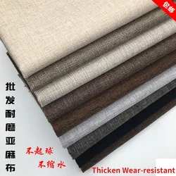 148cmX100cm High-end Sofa Fabric Solid Color Thickening Polyester Cotton Linen Coating Curtains Tablecloth DIY Sewing Fabric