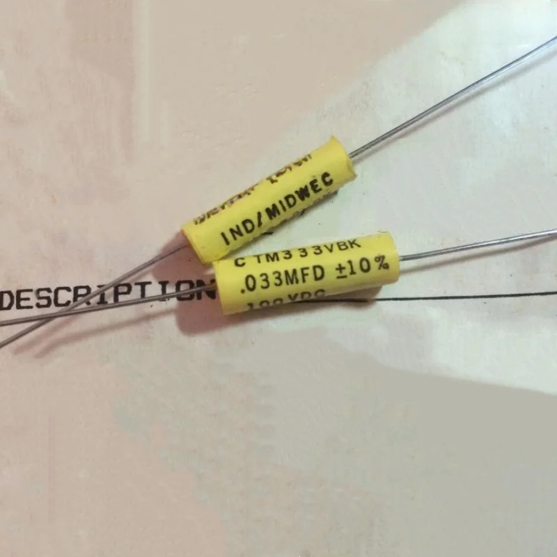 

5PCS IND MIDWEC REL 0.033UF 100V 6X22MMCoupling Capacitor