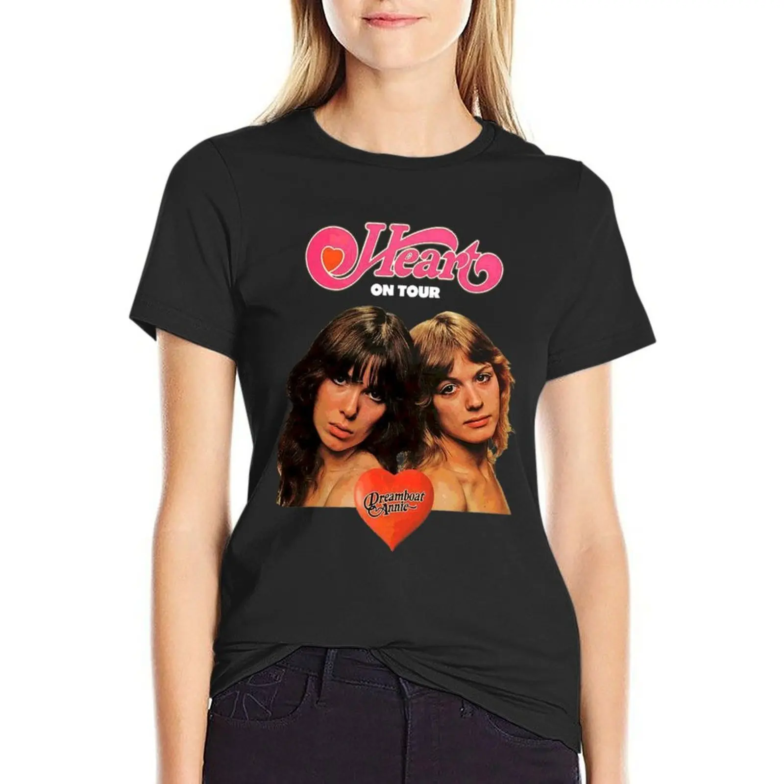 

Heart band Dreamboat Annie T-Shirt vintage animal print plain customizeds T-shirts for Women