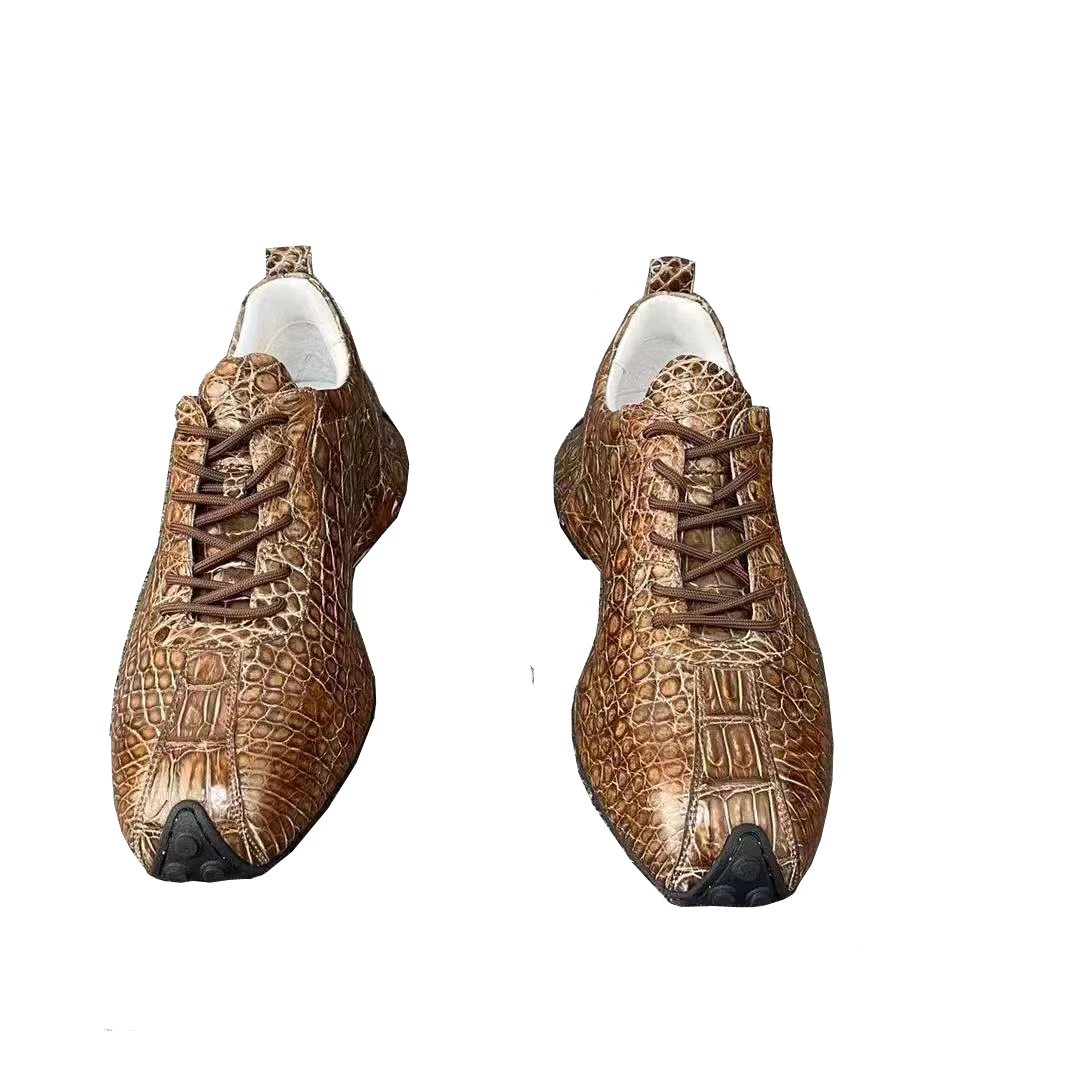 

Новые мужские повседневные туфли Yingshang из кожи крокодила, мужская спортивная обувь, модная обувь
