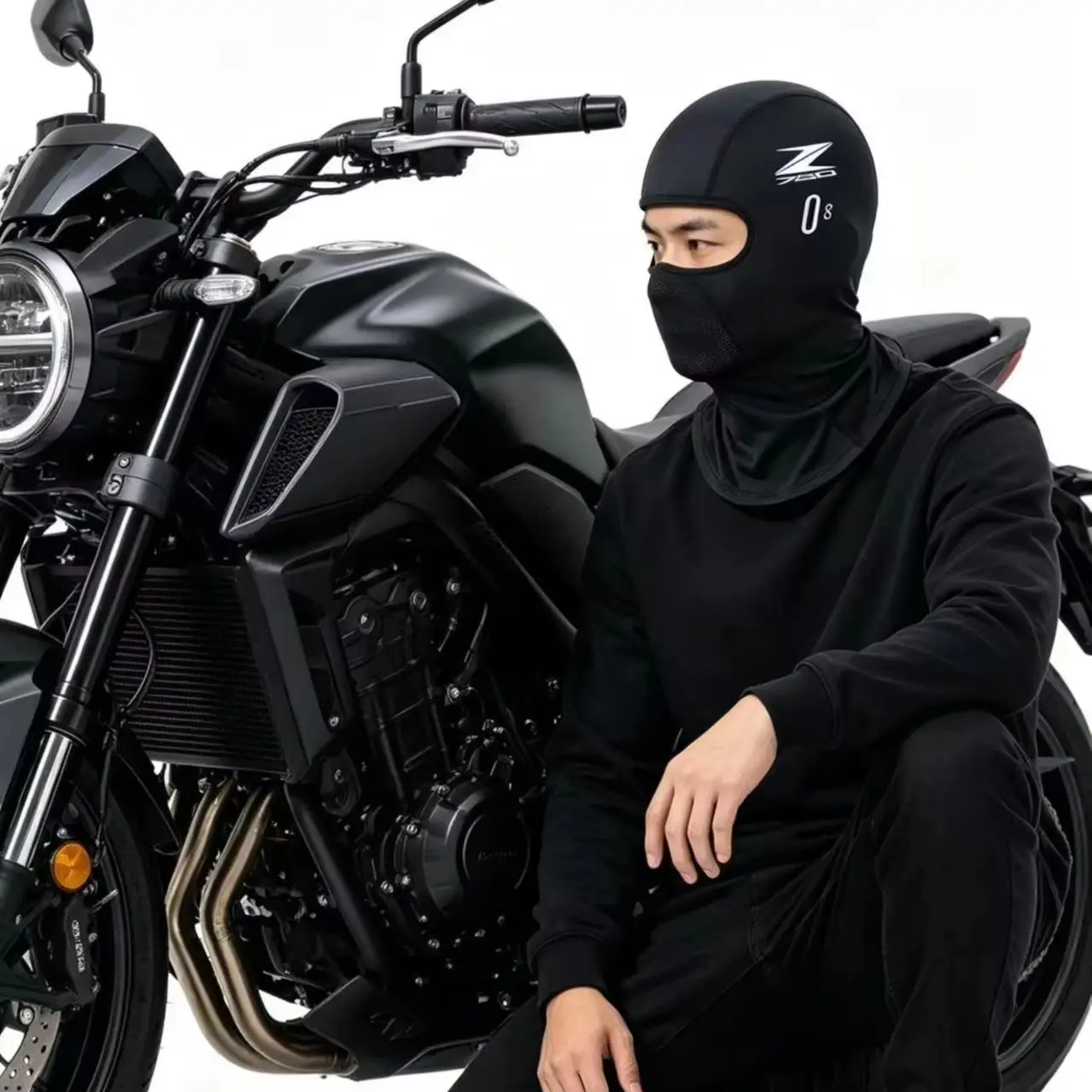 For Kawasaki Z650 Z750 Z800 Z900 Z1000 Z250 Z400 Motorcycle Balaclava, Cycling Cap with Sun UV Protection