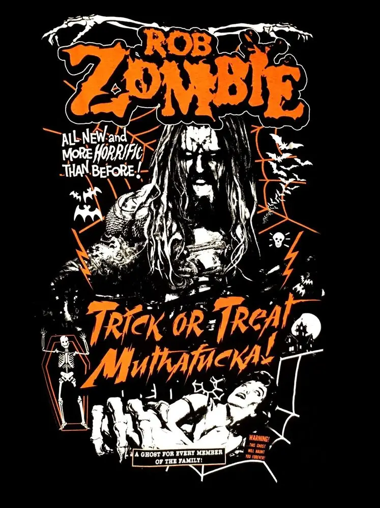 ROB ZOMBIE cd lgo TRICK OR TREAT MUTHAFUCKA! Official SHIRT XL New hellbilly