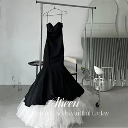 Black Mermaid Sexy Sweeper Train Luxurious Turkish Evening Gowns Dresses on Offer Liquidation Long Luxury Customized Birthday