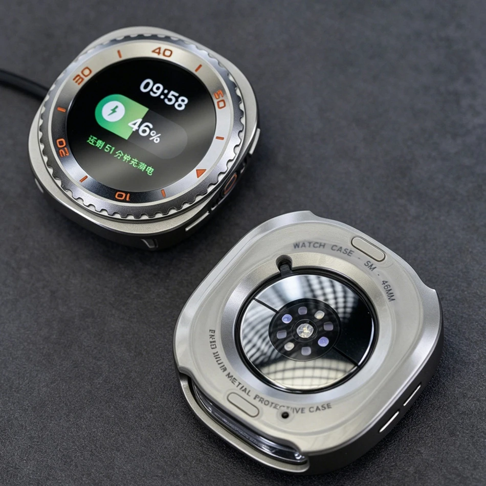 Metalowa obudowa do Samsung Galaxy Watch 8 Classic 46mm, odporna na wstrząsy, ochronna osłona, tylna obudowa PC, bumper, akcesoria do GALAXY Watch 8 Classic — zdjęcie produktu 2