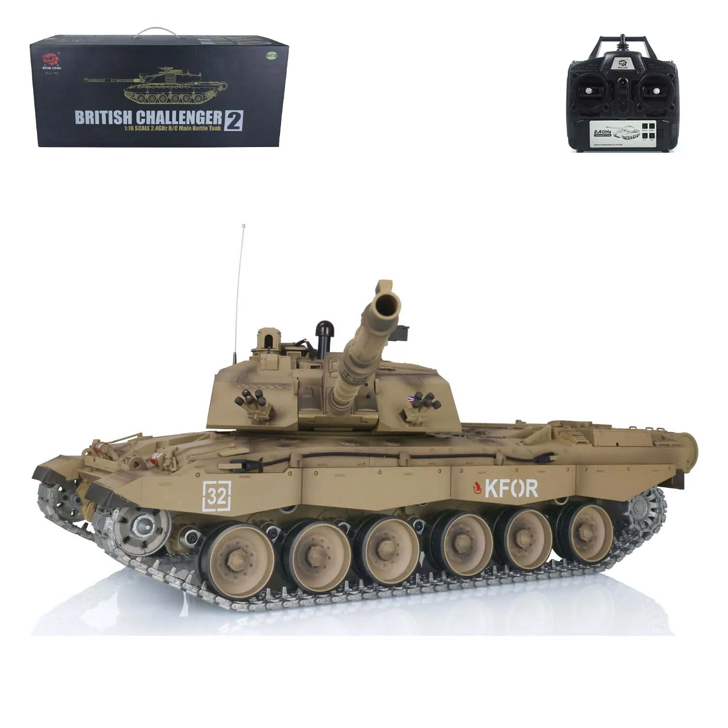 Heng Long 1/16 7.0 Upgraded Metal Challenger II RC Tank 2.4G 3908