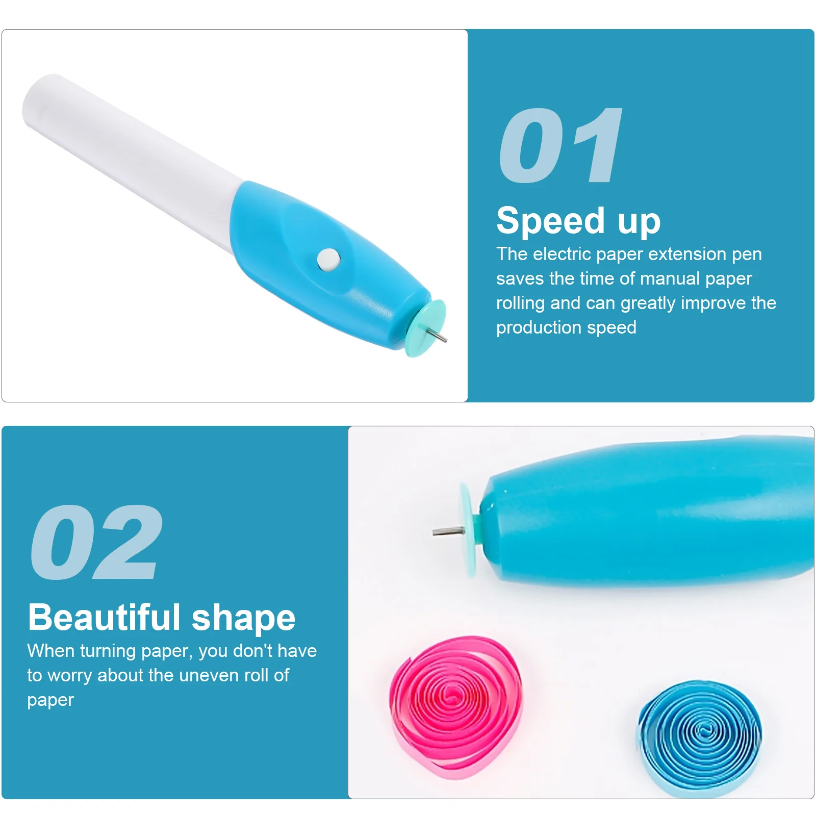 

1Pcs Portable Quilling Pen Rolling Tool for DIY Handicrafts Flowers Stars Animals Design Home Classroom Party