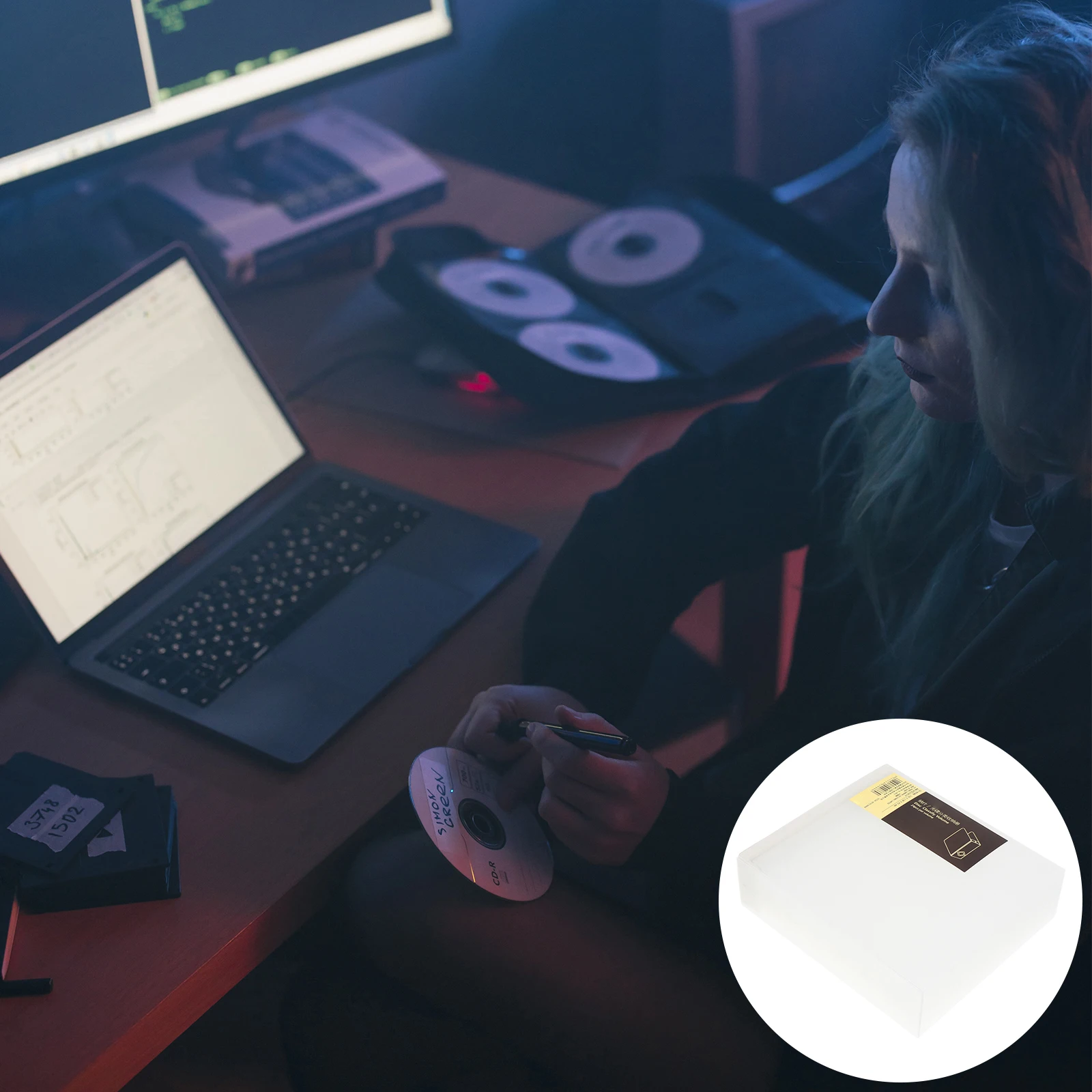 

1Pcs Plastic Optical Disks Storage Box Cd Case Groove Design Stable Compact for Vehicle Bedroom Home Storage Plastic Cd Box