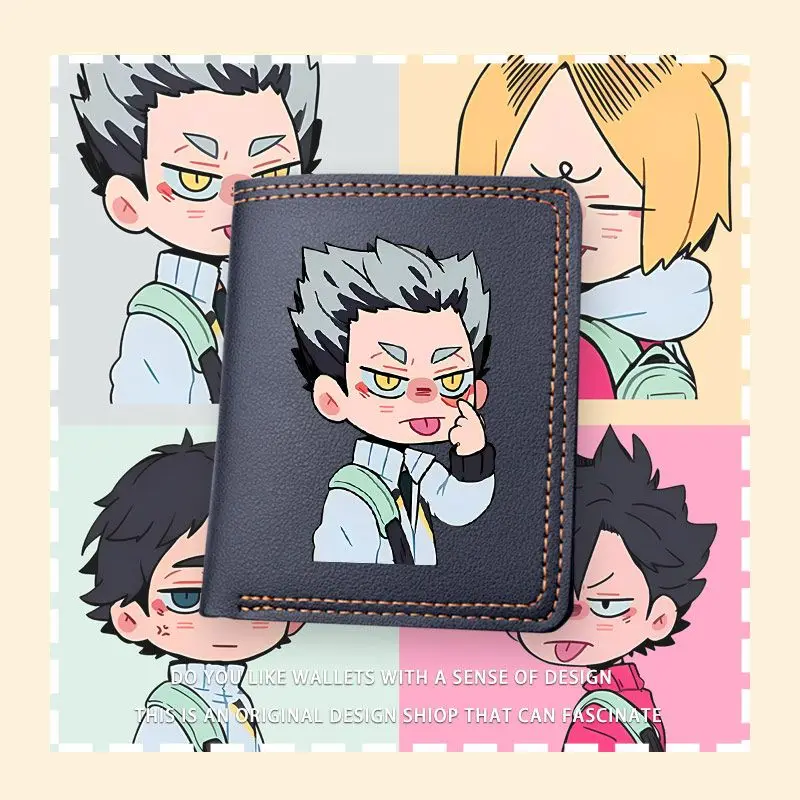 

Anime Haikyuu!! Kozume Kenma Short Wallet Unisex Card Holders Coin Purse Cosplay birthday Gift
