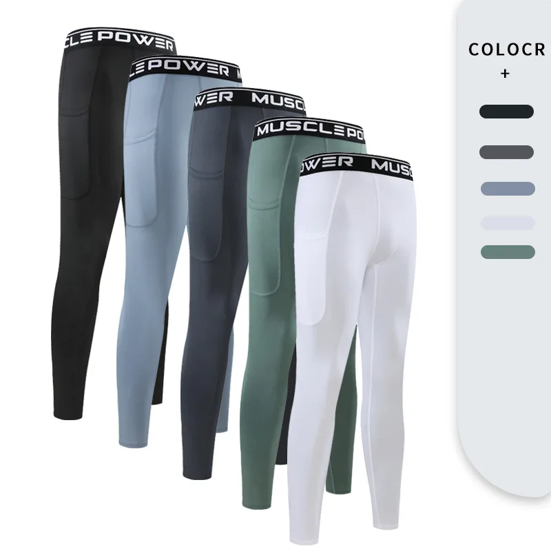 Mens Compression Sweatpants Male Tights Sport Pants for Gym Fitness ...