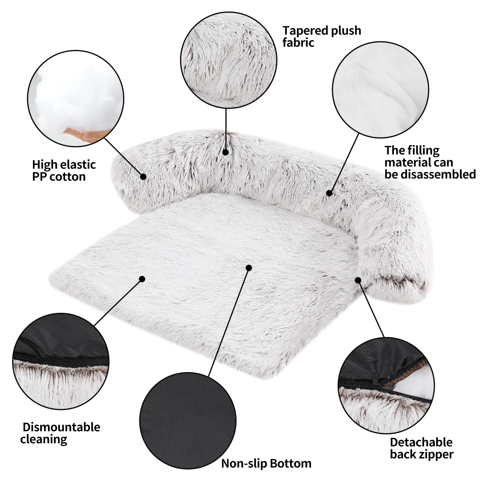 ZK20 بطانية حيوانات أليفة قطيفة مرونة عالية PP القطن سرير للحيوانات الأليفة وسادة القلق الإغاثة بساط نوم للكلاب القطط #5