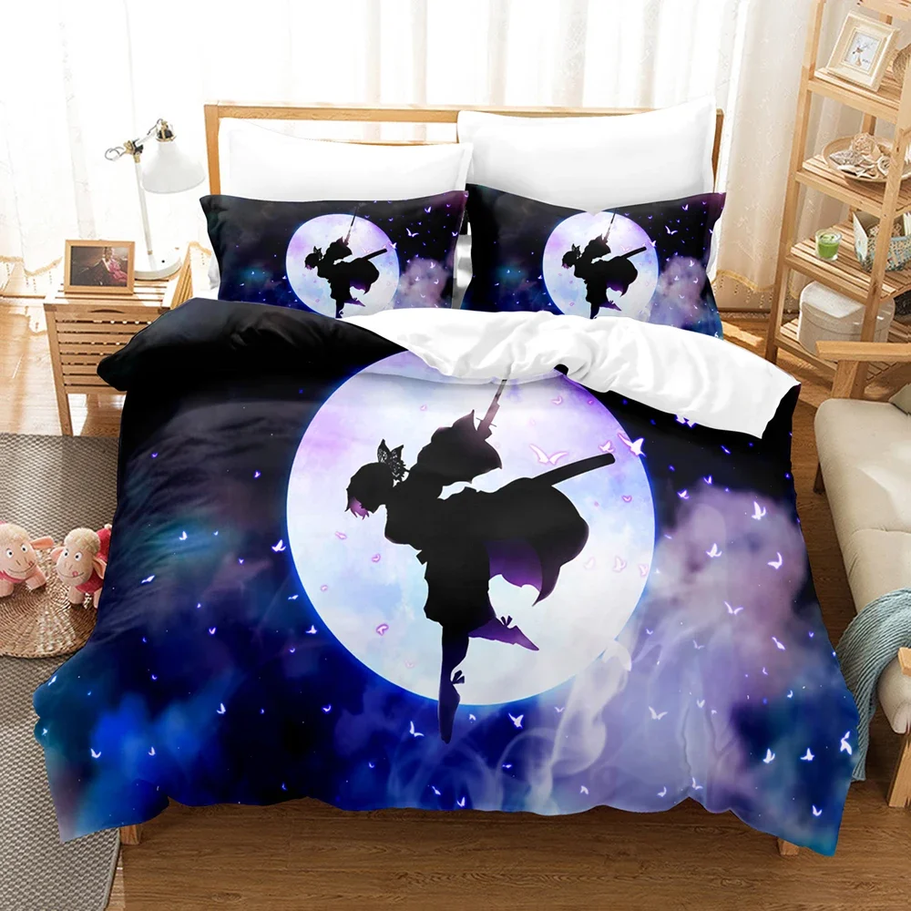 3D Print Kochou Shinobu Bed Linen Anime Demon Slayer Bedding Set 200x200 Teens Boys Twin Single Queen King Full Duvet Cover Sets