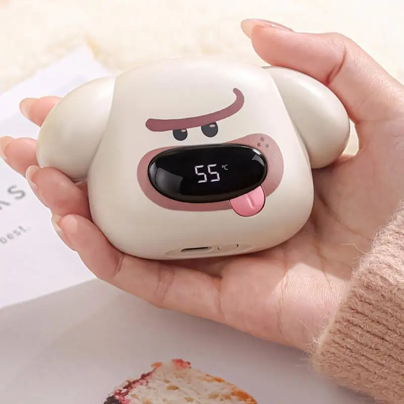 USB Hand Warmer Dog Shape Portable Electric Hand Warmer Pocket Heater Handwarmers With 5 Levels Temperature For Winter Camping