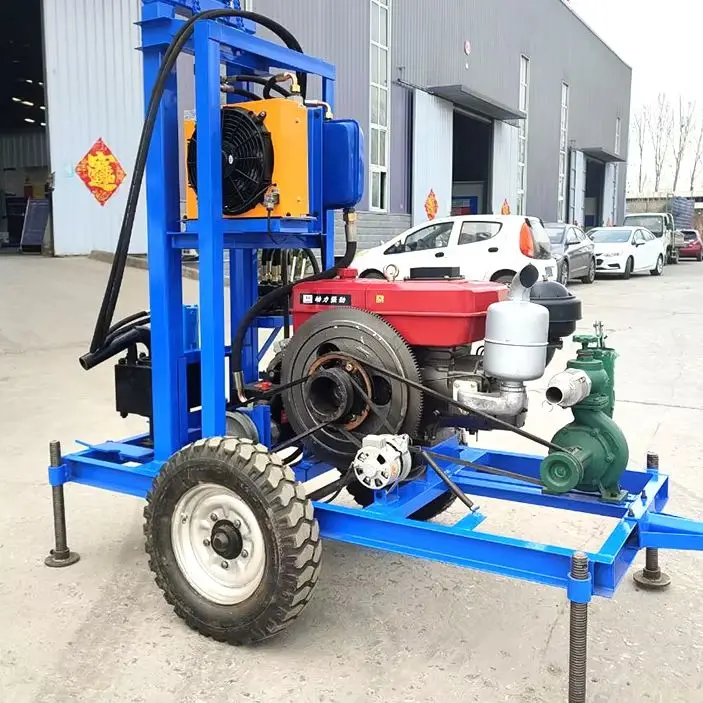 

Customized Professional Diesel Water Well Drilling Rig Hydraulic 30HP 180m High Efficiency Equipment