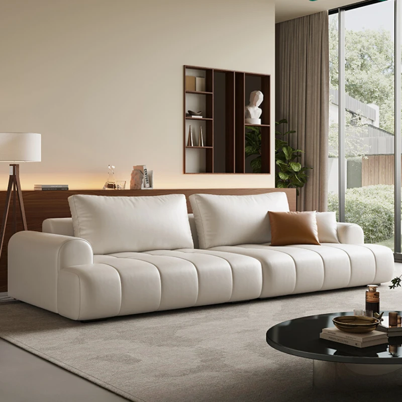 

Italiano Leather Living Room Sofas Futon Unique Straight Cinema Dining Couchs Organizer Banquet Sofa Para Sala Home Furniture